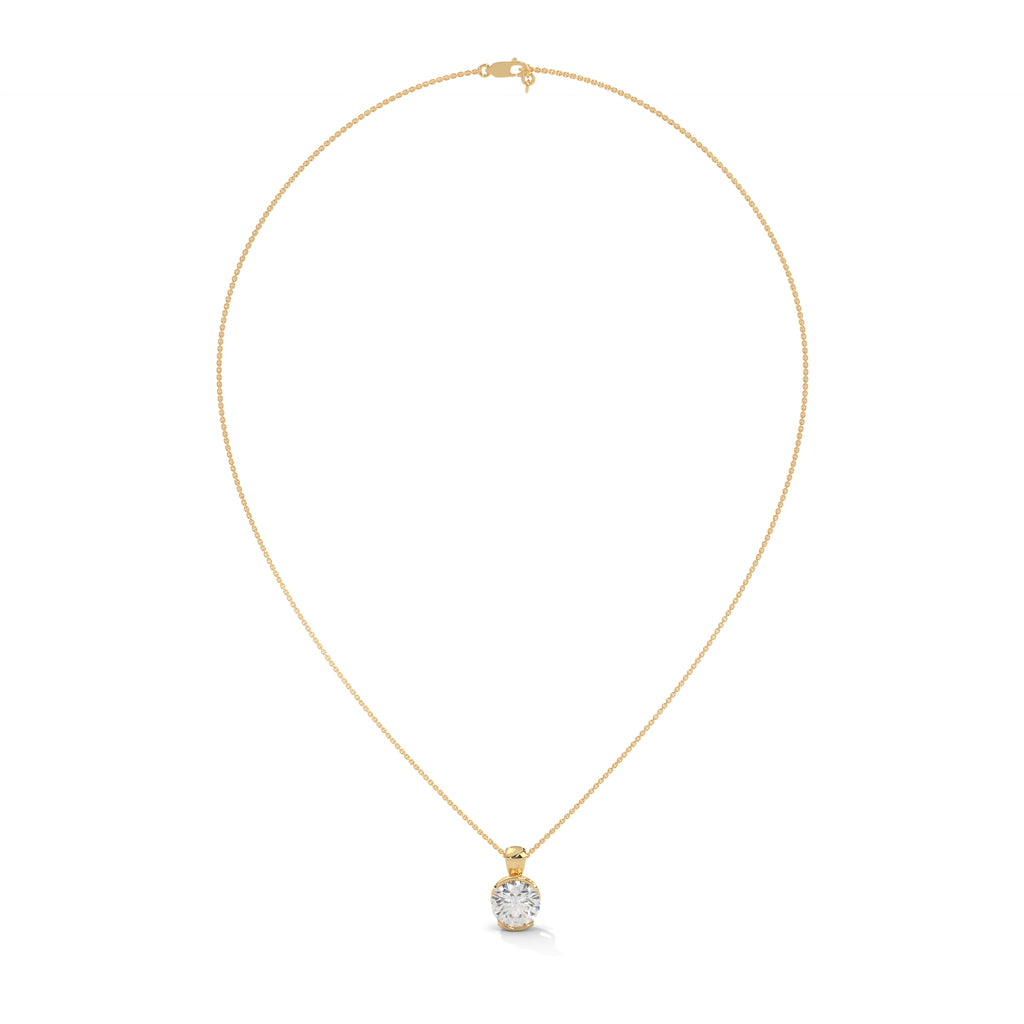 Half Bezel Diamond Necklace