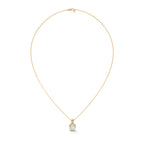 Half Bezel Diamond Necklace