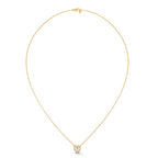 Heart-Shaped Halo Pendant with Round Diamond