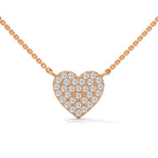 Heart Shaped Diamond Necklace with Chain
