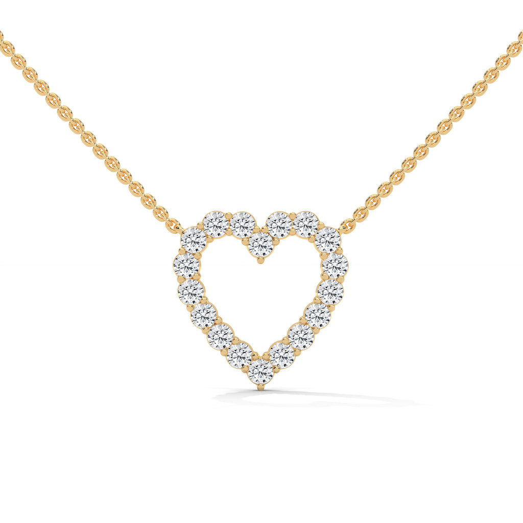Heart Shaped Diamond Pendant