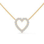 Heart Shaped Diamond Pendant