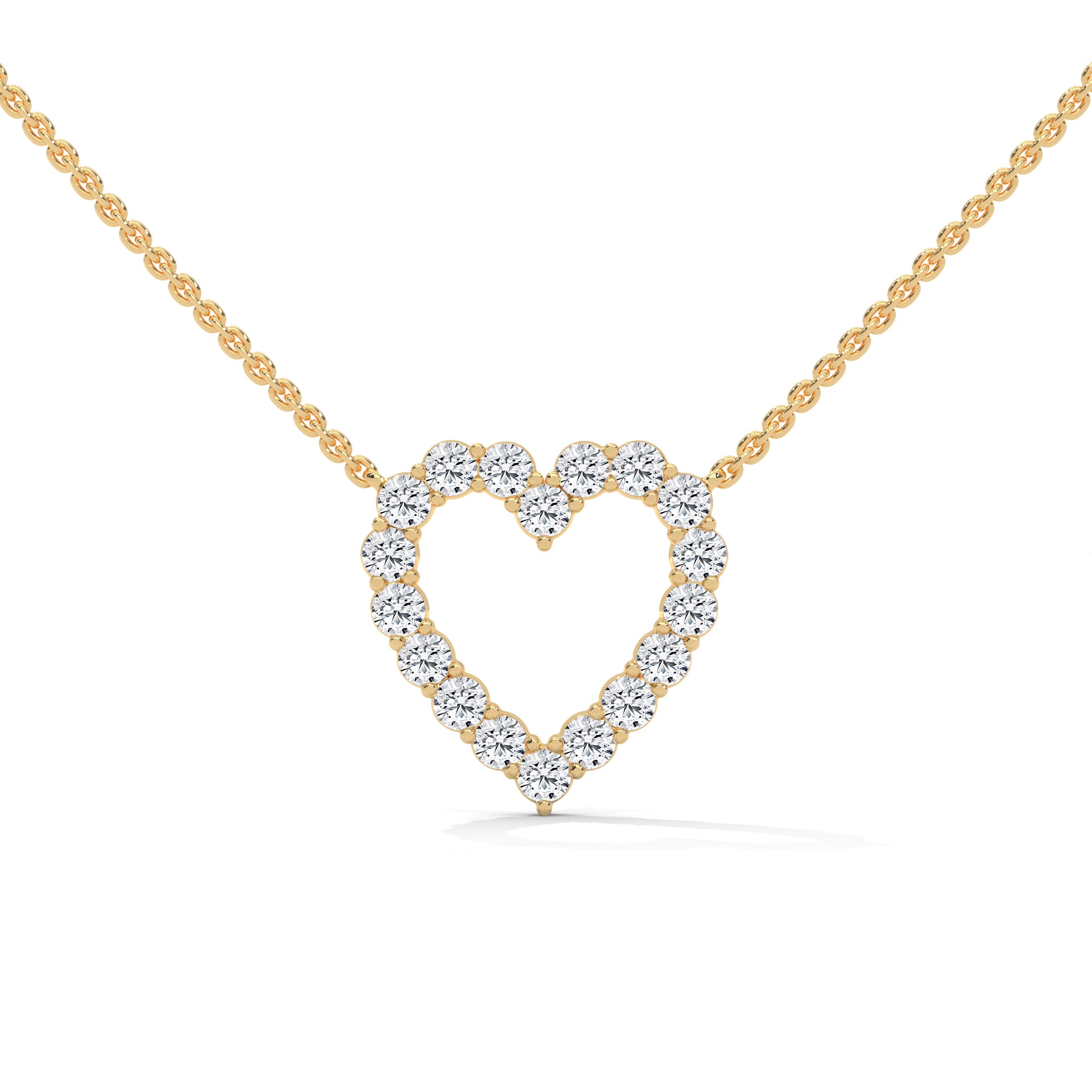 Heart Shaped Diamond Pendant