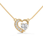 Heart Shaped Diamond Pendent with Gold Chain