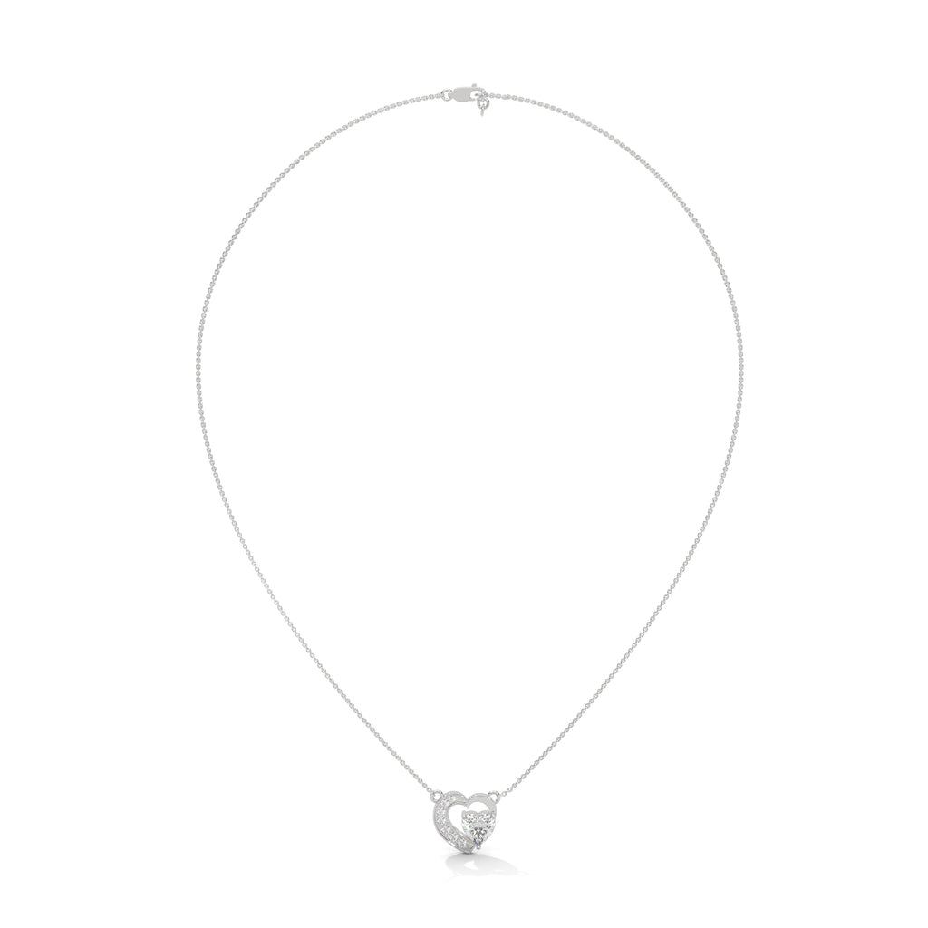 Heart Shaped Pendant with Gold Chain