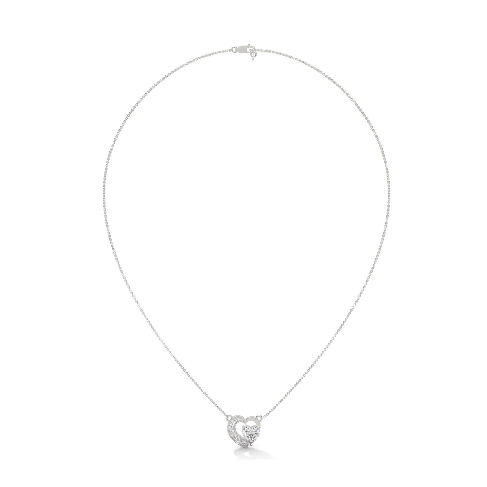 Heart Shaped Pendant with Gold Chain