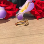 14K Gold Baguette Diamond Cluster Wedding Ring - Kinaara Jewels2
