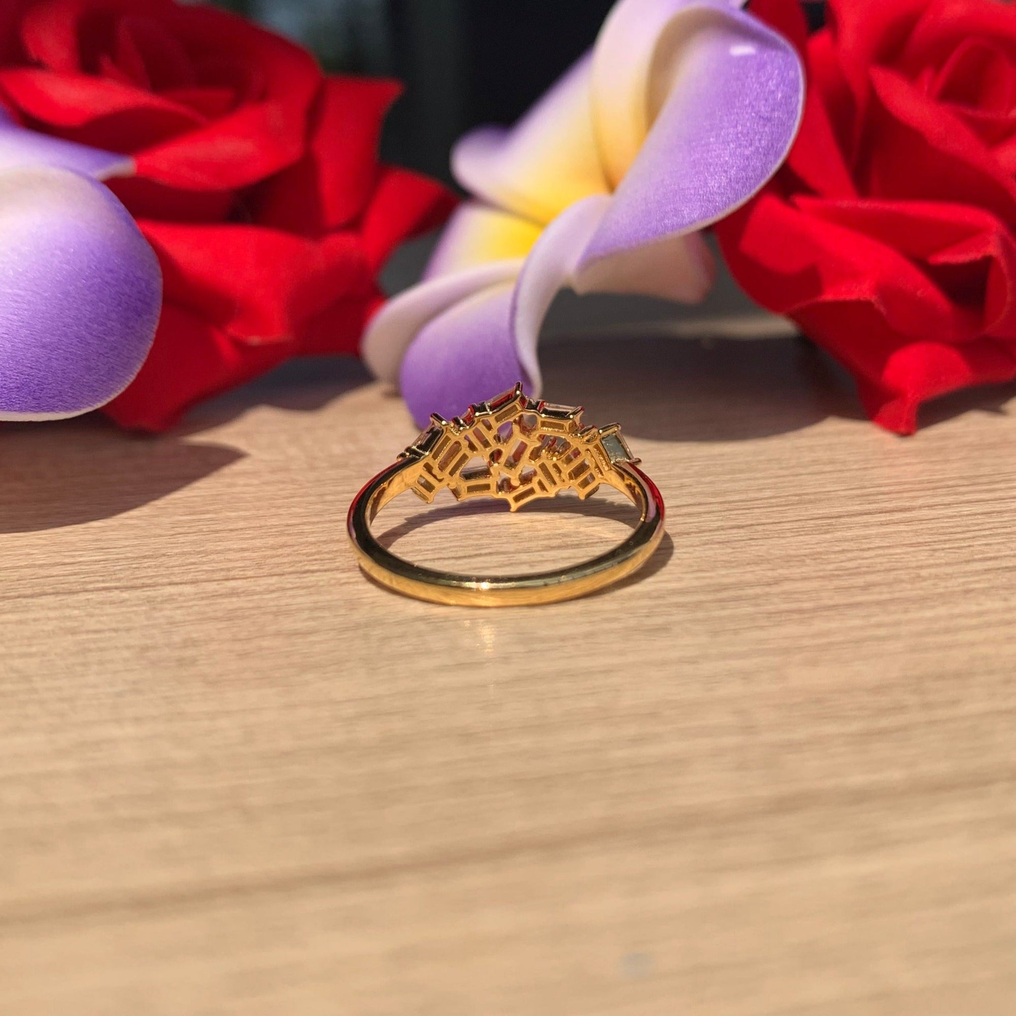 baguette cut lab grown diamond ring