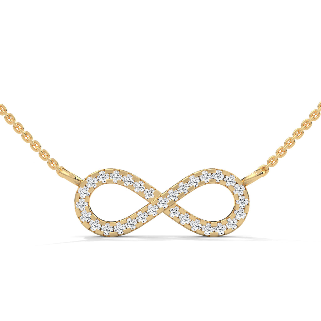 Infinity Shaped Diamond Pendant