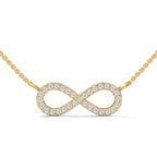 Infinity Shaped Diamond Pendant