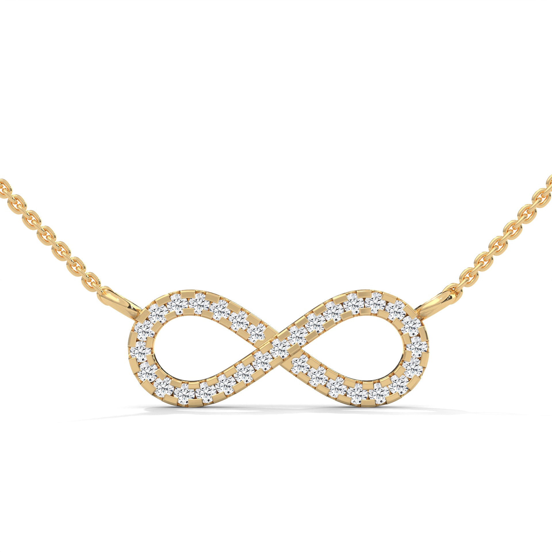 Infinity Shaped Diamond Pendant