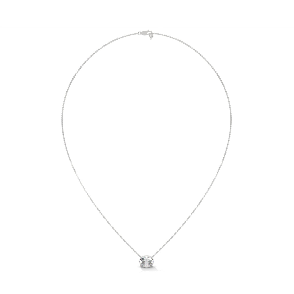 Lab-Created Oval Diamond Solitaire