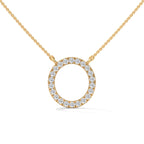 Lab Grown Diamond Circle Pendent with Chain 