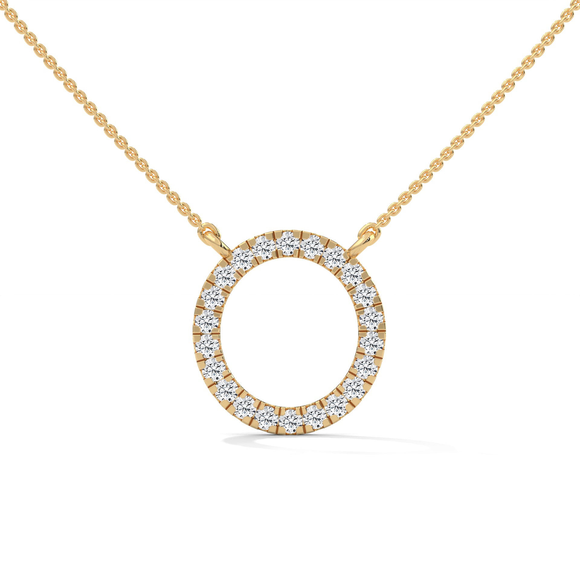 Lab Grown Diamond Circle Pendent with Chain 