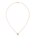 Lab Grown Diamond Solitaire Necklace with Halo
