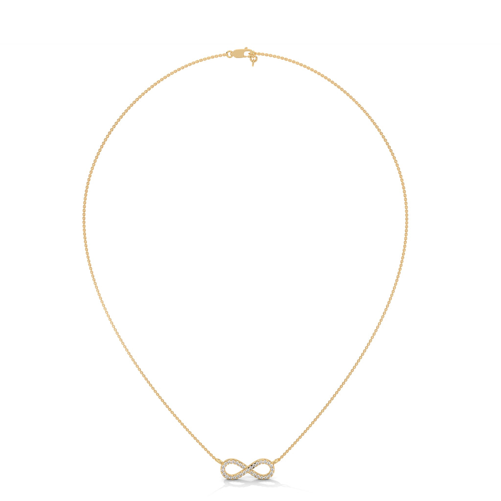 Modern Infinity Diamond Pendant