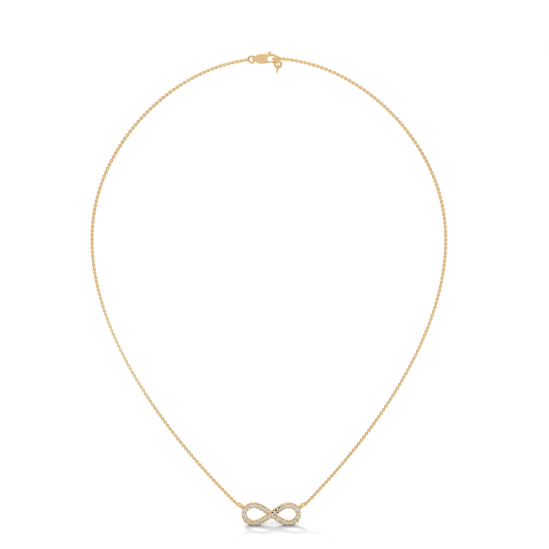 Modern Infinity Diamond Pendant