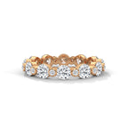 Moissanite Eternity Band with Alternating Design