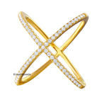 Moissanite X Criss Cross Wedding Ring