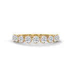 Nine Round Cut Moissanite Half Eternity Band