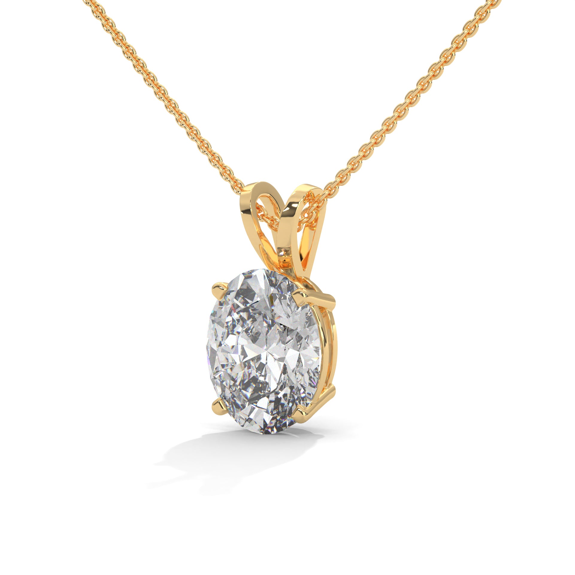 Oval Cut Solitaire Pendant