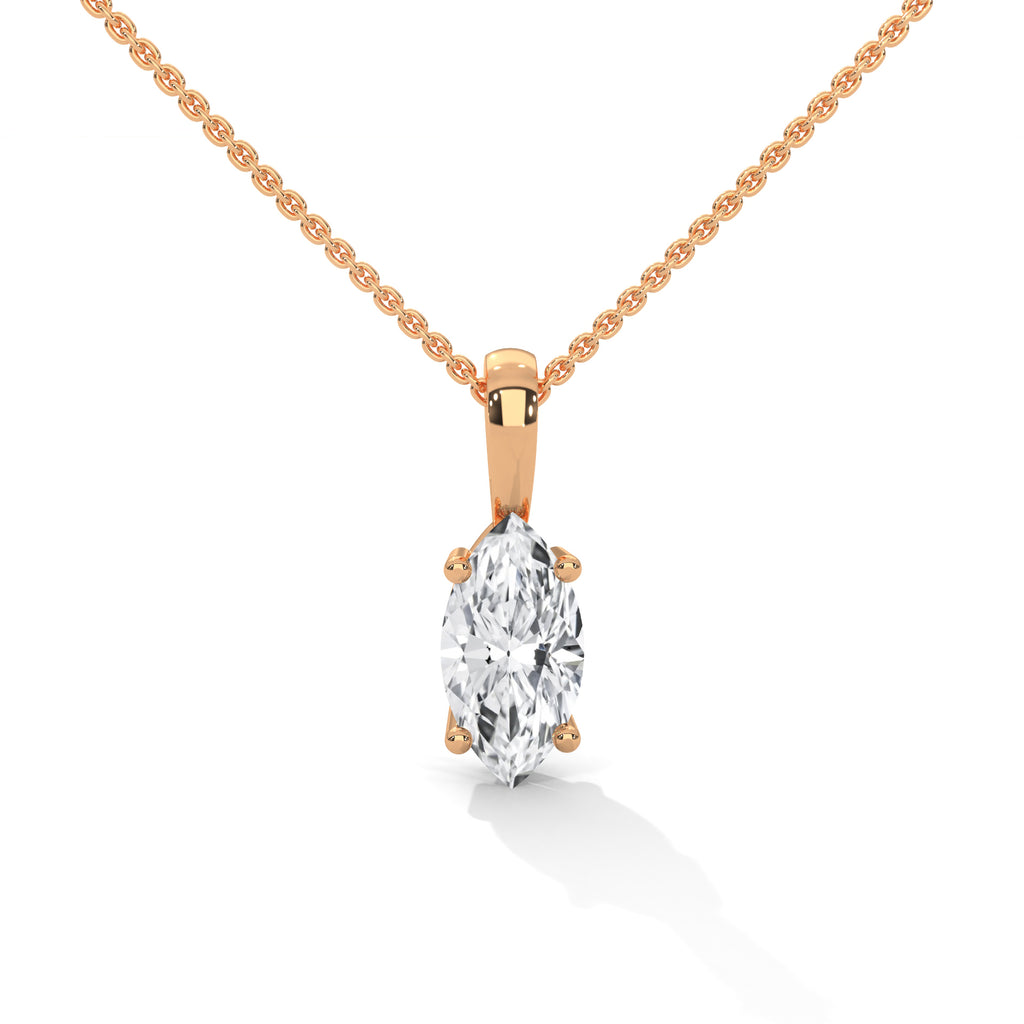 Oval solitaire pendant