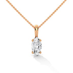 Oval solitaire pendant