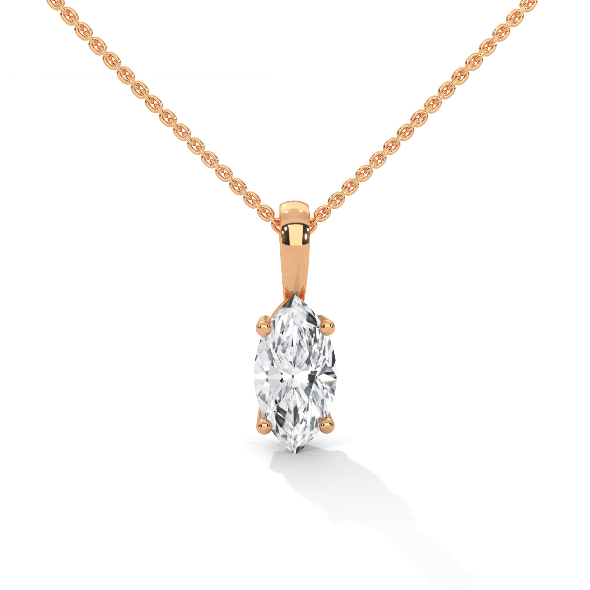 Oval solitaire pendant