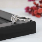 oval cut moissanite engagement ring
