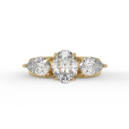 pear shaped double diamond enhancer band