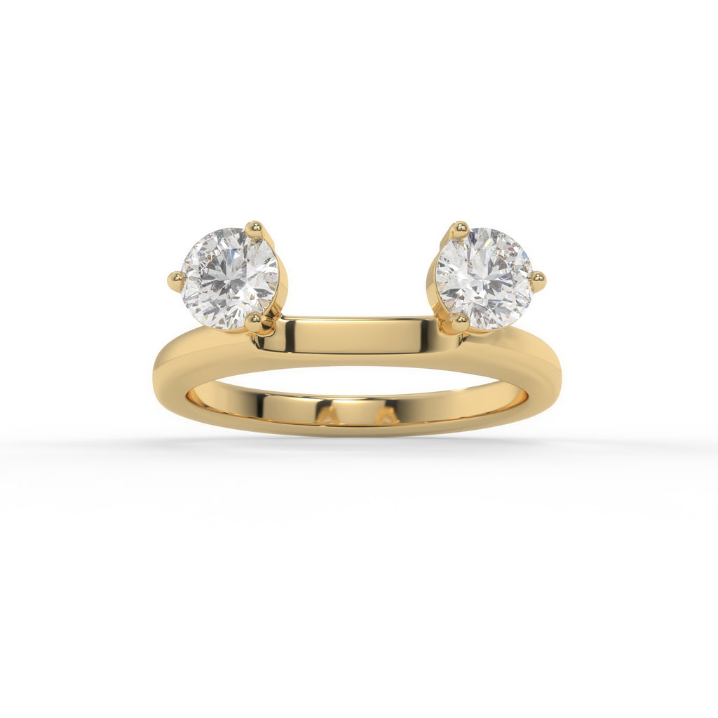 Round-Shaped Moissanite Enhancer Band