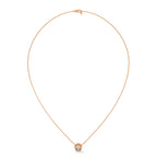 Round Cut Diamond Necklace with Bezel Setting