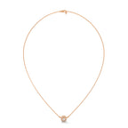 Round Cut Diamond Pendantin 10K Rose Gold