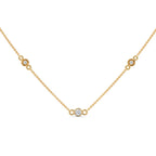 Round Cut Diamond Solitaire Bezel set Pendent with Chain