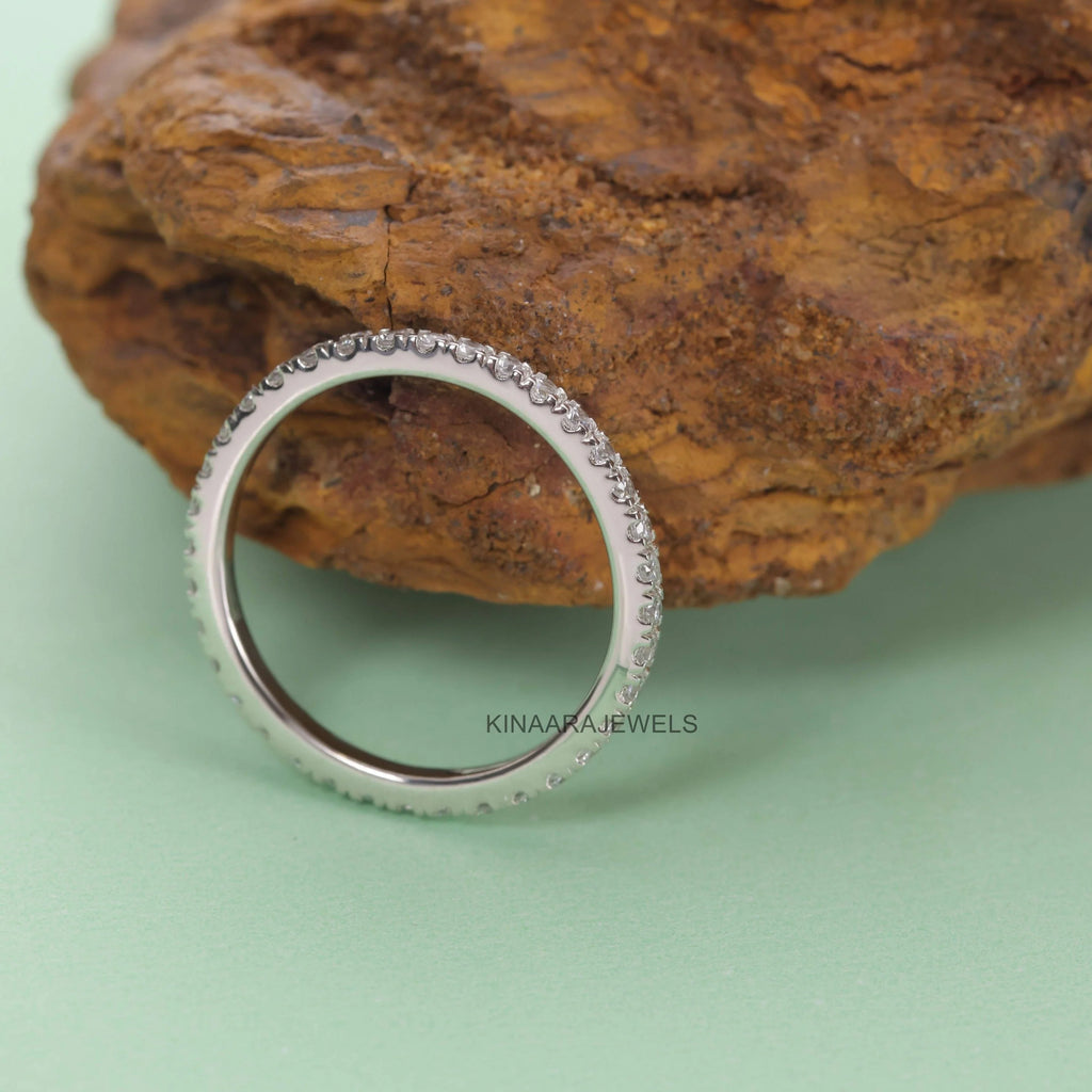 Round Cut Full Eternity Wedding Band