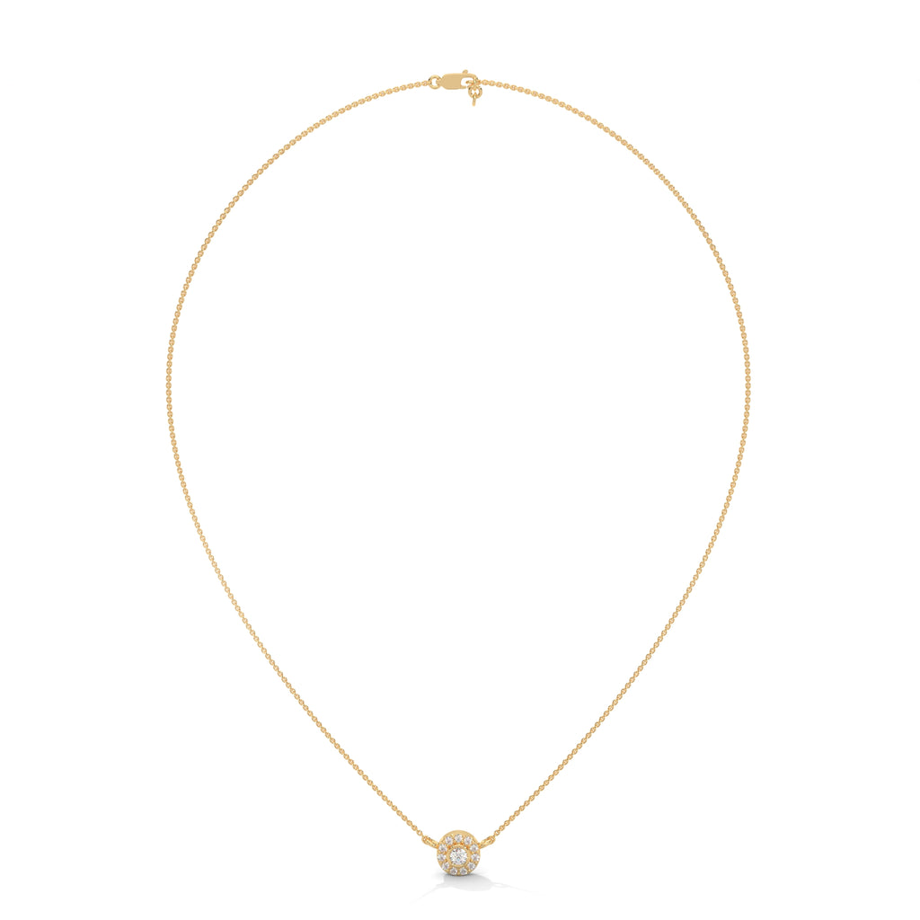Round Diamond Bezel Necklace