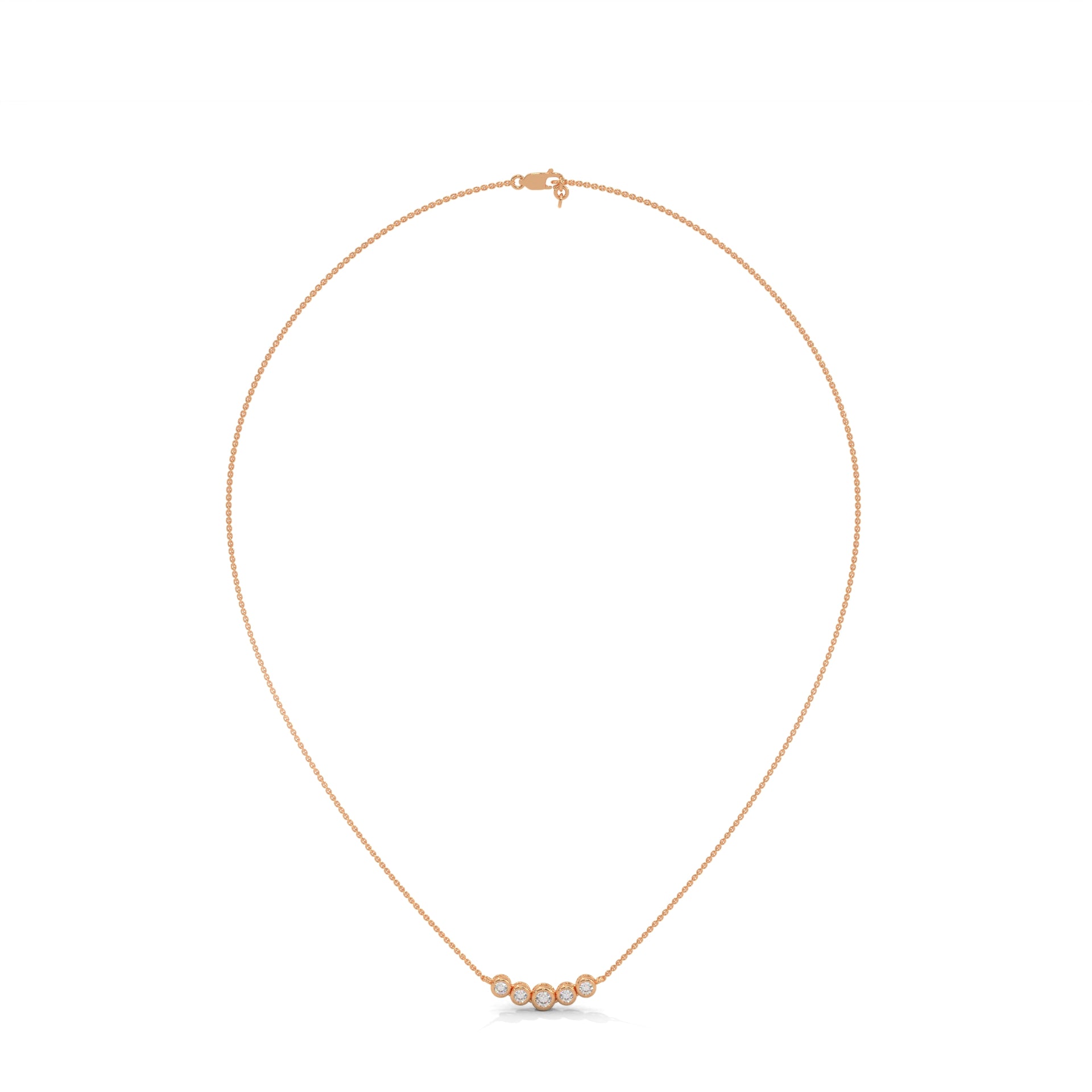 Round Diamond Five-Stone Pendant