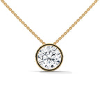 Round Diamond Solitaire Pendant with Bezel Set