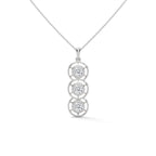 Round Diamond Trinity Pendant Necklace