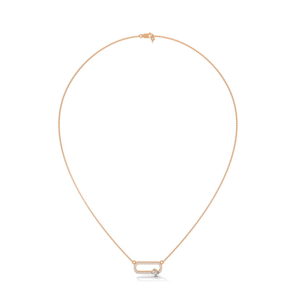 Round and Cushion Cut Necklace