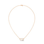 Round and Cushion Cut Necklace