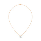Solitaire Oval Lab Grown Diamond Pendant Necklace