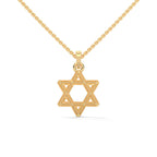 Star Shape Gold Pendant with Chain