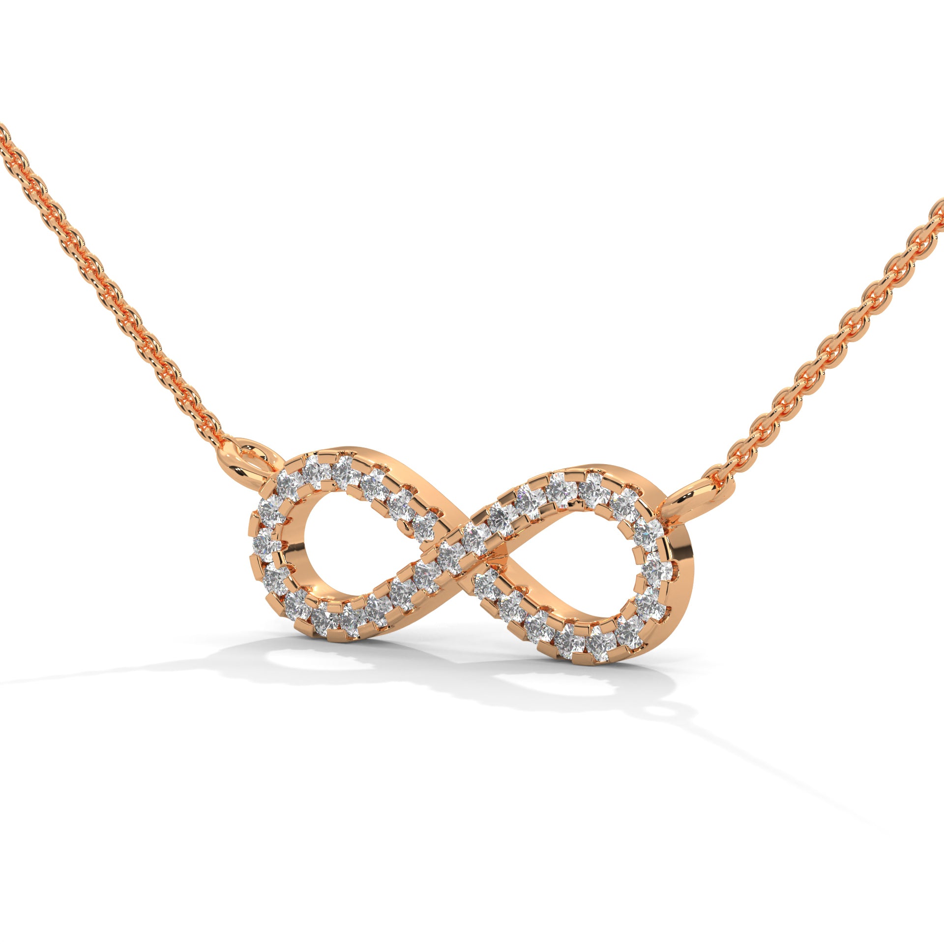 Stylish Infinity Diamond Pendant
