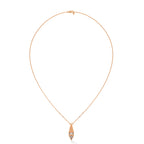 Tie Pendant with Baguette Diamonds