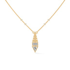 Tie Shaped Pendant with Gold Chain 