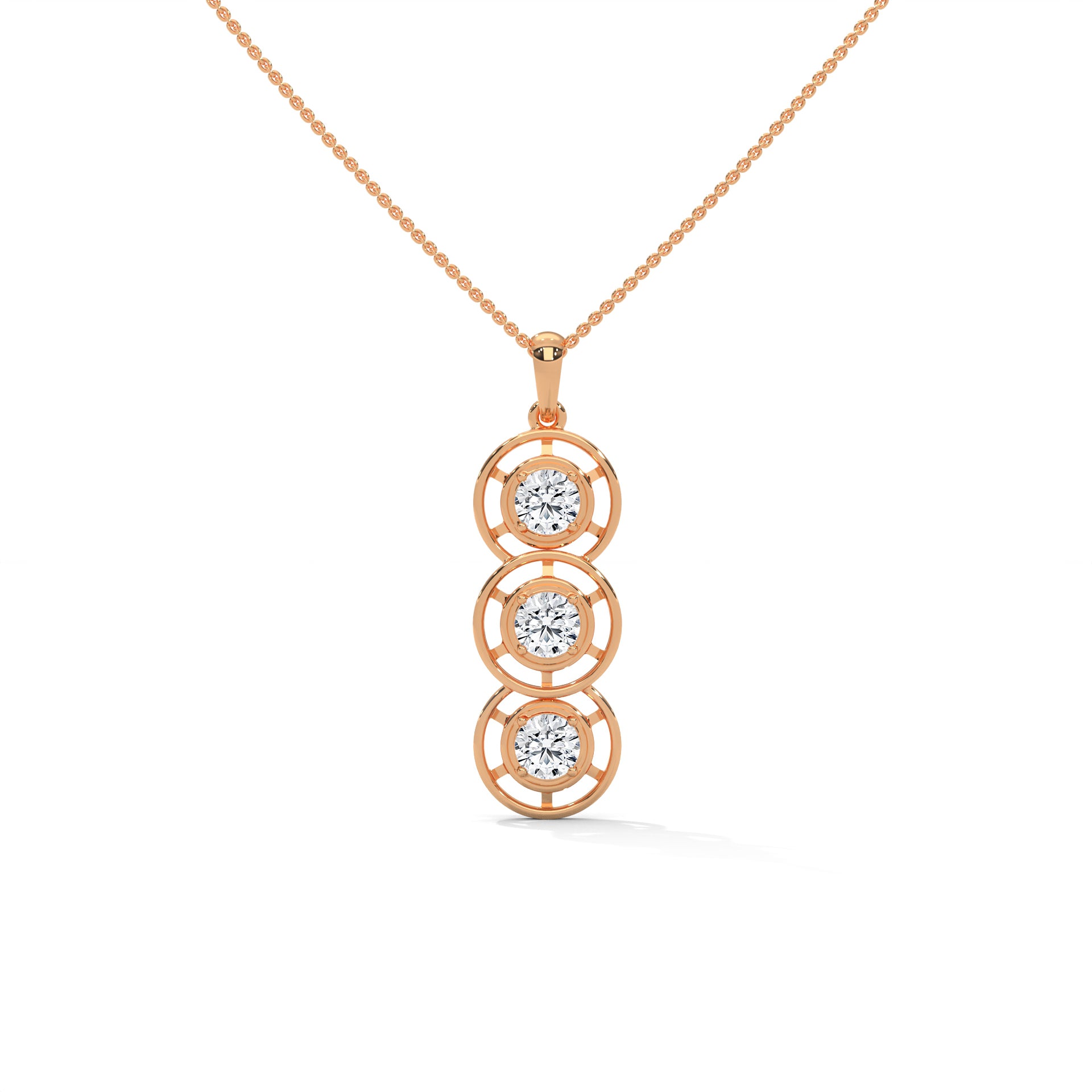Trinity Round Diamond Pendant