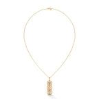 Trinity Round Diamond Pendant with Chain in 10k Gold