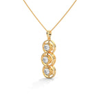 Trinity Round Lab Diamond Pendant with Chain