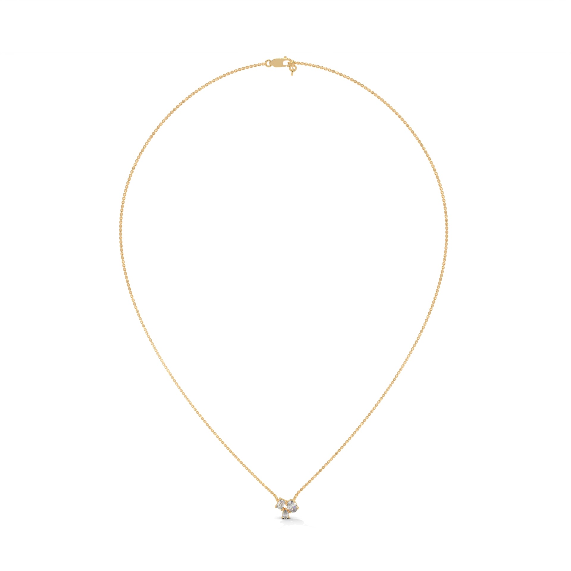 Trio Diamond Cluster Pendant